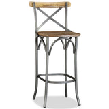 244593 Bar Stool Solid Mango Wood