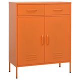 Storage Cabinet Orange Steel Medium Fully Extendable 336156