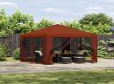 Gazebo 3 x 3 m Terracotta Polyester and Steel 190 gsm 900352