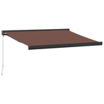 ZNTS Manual Retractable Awning Brown 350x250 cm 3215724