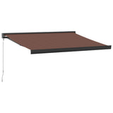 ZNTS Manual Retractable Awning Brown 350x250 cm 3215724