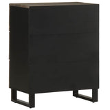 Sideboards 2 pcs Black 60x33x75 cm Solid Wood Mango 3309998