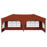 Pop-up Party Tent 575 x 288 x 245 cm Terracotta Oxford Fabric 42019897