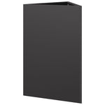 ZNTS Garden Planter Black Triangular 50x43x75 cm Steel 851171