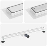 2 in 1 Shower Drain Silver 100 cm Stainless Steel 304 42015942