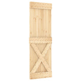 Sliding Door with Hardware Set 70x210 cm Solid Wood Pine 3203076
