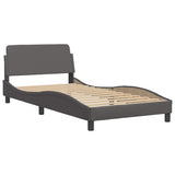 Bed Frame with LED without Mattress "Hvar" Grey 100x200 cm 3213916