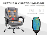Heated 6 Points Vibration Massage Executive Office Adjustable Swivel Ergonomic High Back Desk T3398P328231