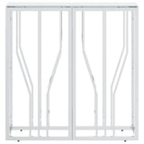 Console Table Silver 70x30x70 cm Stainless Steel and Glass 350035