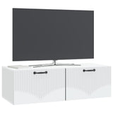 Wall-Mounted TV Cabinet White 98 x 41 x 30 cm Engineered Wood 899035