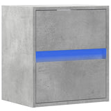 ZNTS TV Wall Cabinet with LED Lights Concrete Grey 41x31x45 cm 852277