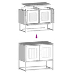 ZNTS TV Cabinet Pink 68x39x60.5 cm Cold-rolled Steel 853333