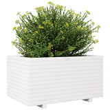 Garden Planter White 90x60x49.5 cm Solid Wood Pine 3282565