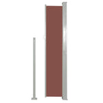 Patio Retractable Side Awning 120x500 cm Brown 48393