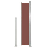 Patio Retractable Side Awning 120x500 cm Brown 48393