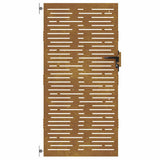 Garden Gate 85x200 cm Corten Steel Square Design 153249