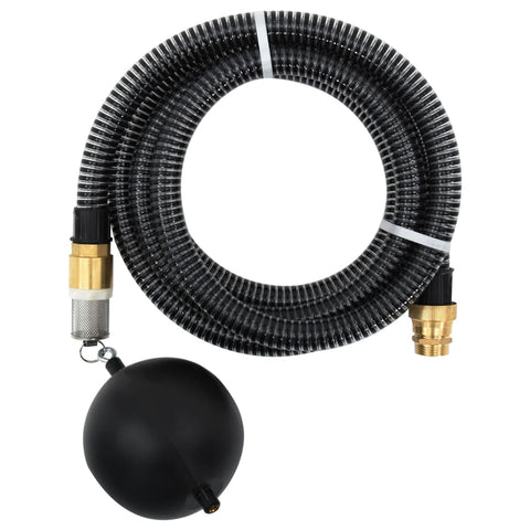 Suction Hose with Brass Connectors Black 1.1" 5 m PVC 151059