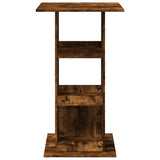 Bar Table with Storage Smoked Oak 60x60x102 cm Engineered Wood 854332