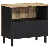Bathroom Sink Cabinet Black 62x33x58 cm Solid Wood Mango 4018647