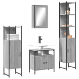 4 Piece Bathroom Furniture Set Grey Sonoma Engineered Wood 3214828