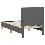 Toddler Bed Frame with Headboard Dark Grey 70 x 140 cm Fabric 42010980