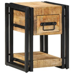 ZNTS Nightstands 2 pcs 40x40x40 cm Solid Mango Wood 4016707