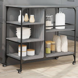 Kitchen Trolley Grey Sonoma 100x45x89.5 cm Engineered Wood 842384