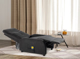 Fabric With 6-Point Massage Heating Function Electric Recliner Black 85243766