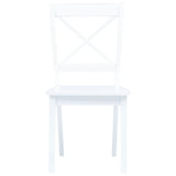 Dining Chairs 4 pcs White Solid Rubber Wood 247357