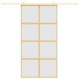 Sliding Door Gold 102.5x205 cm Frosted ESG Glass and Aluminium 155189