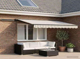 Electric Retractable Awning Light Grey and White 3.5 x 2 m 3425745