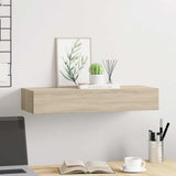 Wall-mounted Drawer Shelf Oak 60x23.5x10cm MDF 330261