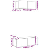 2 Piece TV Cabinet Set Wall-mounted Old Wood Engineered Wood 3329005