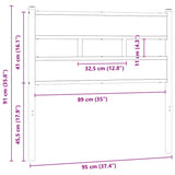 Replace Headboard Sonoma Oak 90 cm Iron and Engineered Wood 4017130