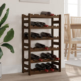 Wine Rack for 30 Bottles Brown Solid Wood Pine 373391