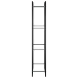Firewood Rack Matt Black 50x28x132 cm Steel 350306