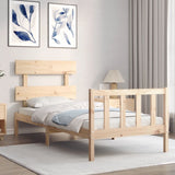 Bed Frame without Mattress Single Solid Wood Pine 3193236