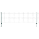 Fence with Posts Green 0.8 x 25 m Steel 3336026