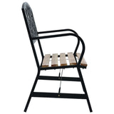 Garden Bench Black Wood 120 cm Durable Garden Bench 47940