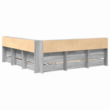 Bookcase Bed Grey sonoma 180 x 200 cm Engineered wood 3335748