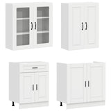 Kitchen Unit PORTO 4 pcs High Gloss White Engineered Wood 3438339