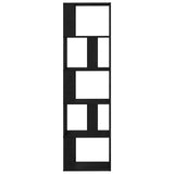 Book Cabinet/Room Divider Black Oak 45x24x159 cm Engineered Wood 862400