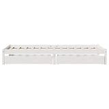 Bed Frame without Mattress White 100x200 cm Solid Wood Pine 3301433
