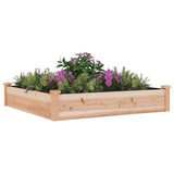 Garden Raised Bed with Liner 120x120x25 cm Solid Wood Fir 364292