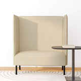 Highback Sofa Cream 109 x 56 x 121 cm Fabric 42010839