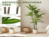 150cm Lifelike Fake Tree, Artificial Dracaena Tree with Bendable Trunks, Green T3398P548785