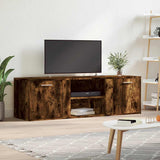 TV Cabinet Smoked Oak 120x34x37 cm Engineered Wood 833556