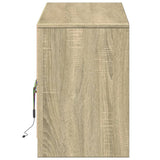 TV Cabinet with LED Sonoma Oak 140x34x50 cm Engineered Wood 3307921