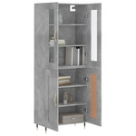 Highboard Concrete Grey 69.5x34x180 cm Engineered Wood 3198325