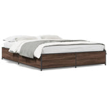 Bed Frame without Mattress Brown Oak 150x200 cm King Size 3279841
